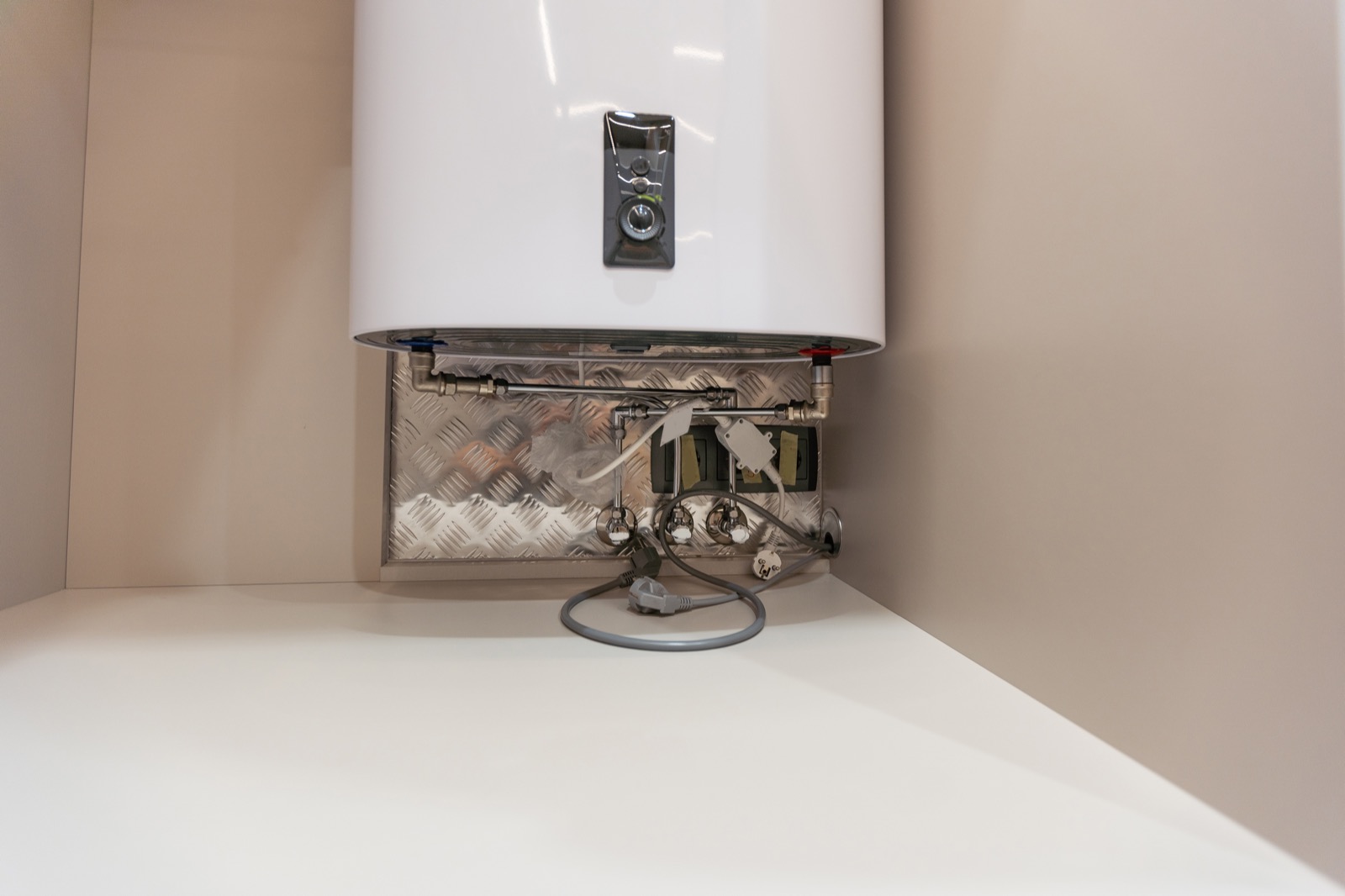 Modern water heater installed in a DFW home